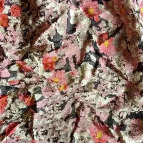 Anthropologie Maeve floral pink cold shoulder top size small - Picture 5 of 6